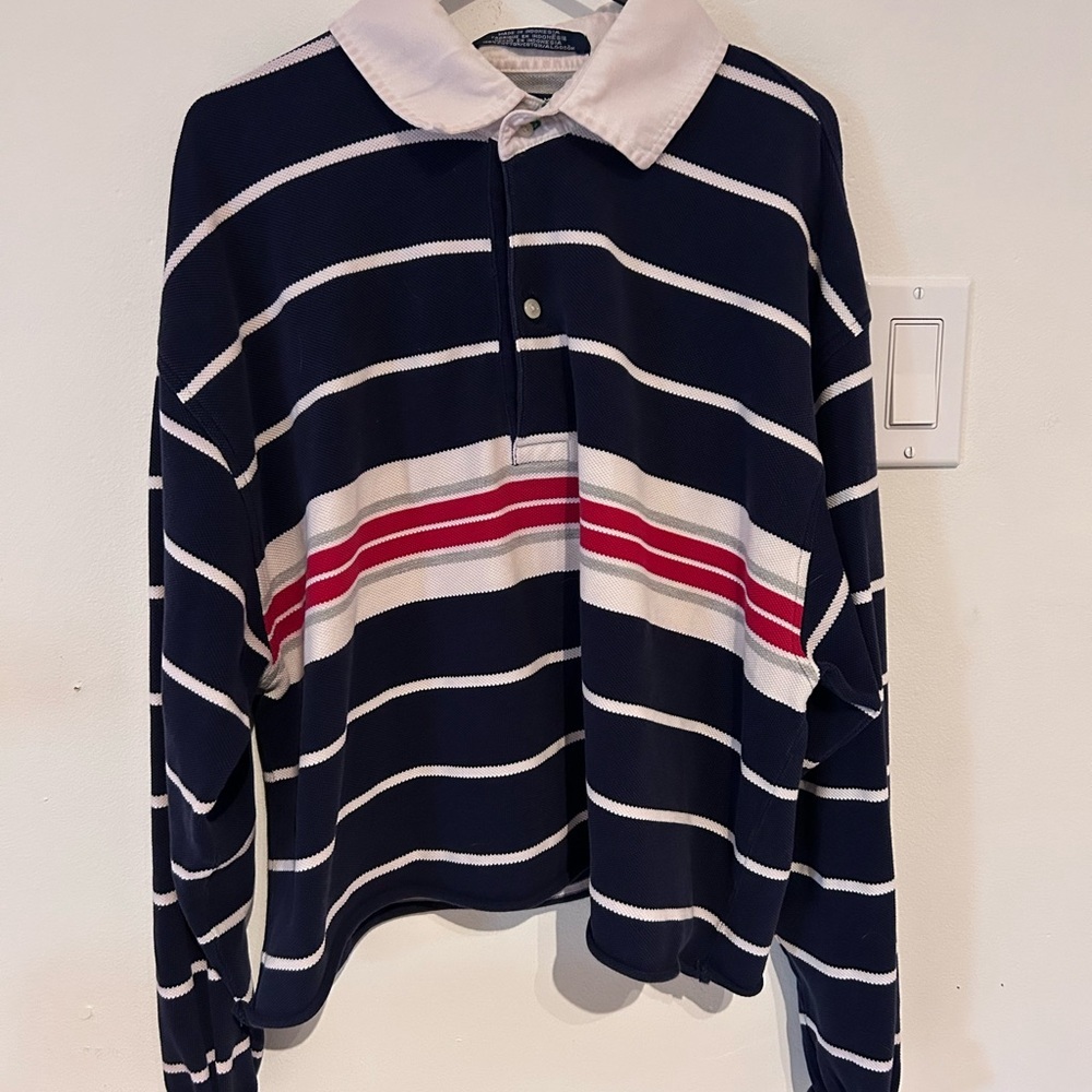 Tommy Hilfiger Red and White Logo Tag Shirt